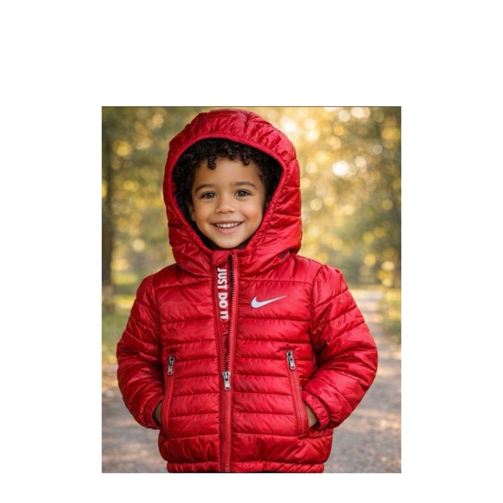 Nike Kids Puffer Hooded Jacket Size 12 months